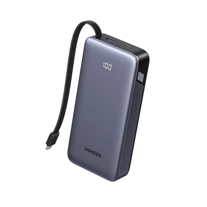Ugreen 45W 20000mAh prenosna baterija z vgrajenim kablom