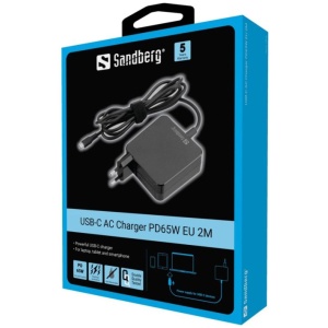 Sandberg USB-C AC Charger PD65W EU 2M polnilnik