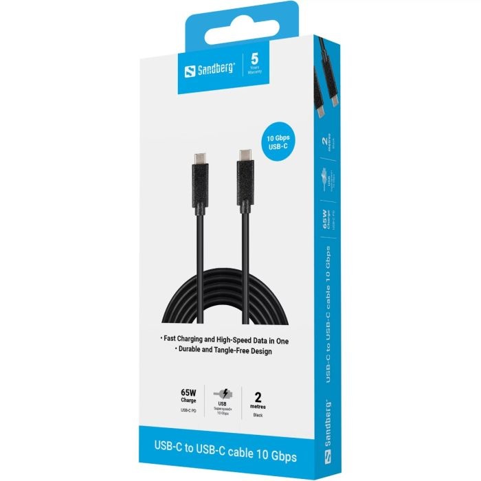 Sandberg USB-C > USB-C 2m USB 3.1 Gen.2 kabel - slika 3