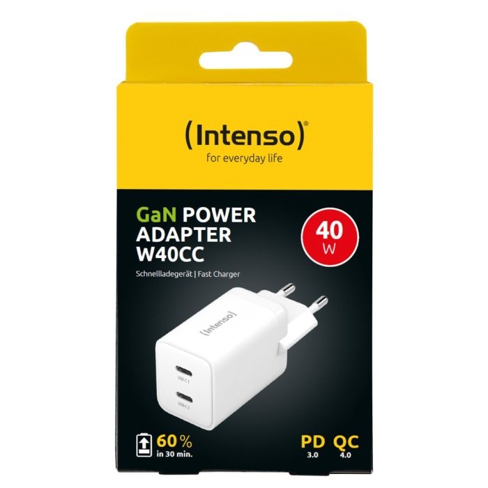 Intenso 40W GaN napajalnik s priključkom 2xUSB-C W40CC - slika 3