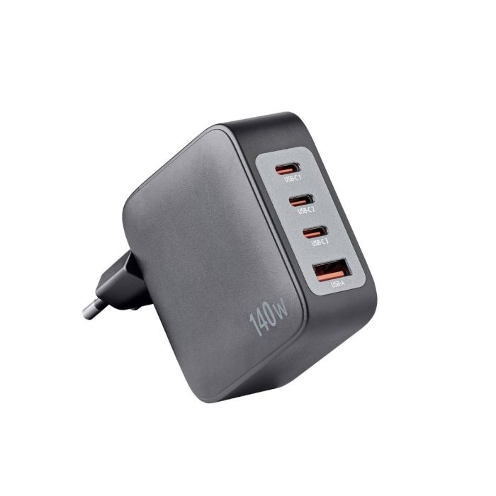 Intenso 140W GaN napajalnik s priključkom 3xUSB-C in 1xUSB-A ter priloženim 2M 200W USB-C kablom - slika 3