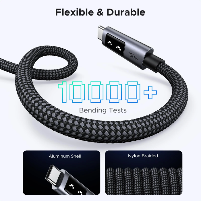 Ugreen Uno USB-C na USB-C polnilni kabel 100W, 1M - slika 4