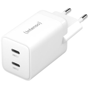 Intenso 40W GaN napajalnik s priključkom 2xUSB-C W40CC