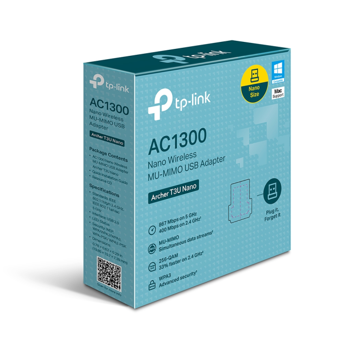 TP-LINK Archer T3U Nano 1300Mbps brezžična USB mrežna kartica - slika 3