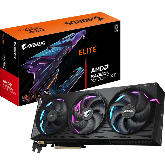 Grafična kartica GIGABYTE Aorus Radeon RX 9070 XT ELITE 16G OC