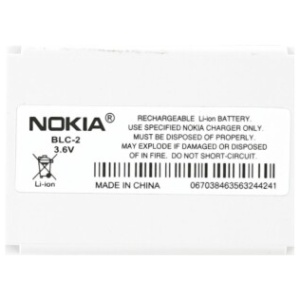 <b>Opis:</b><br><ul><li><b>Originalna baterija proizvajalca Nokia</b><br></li><li>Najsodobnejša tehnologija omogoča veliko ciklov polnjenja in praznjenja<br></li><li>Li-Ion celice so prijazne okolju, obenem pa zagotavljajo delovanje brez spominskega učinka<br></li><li>Termično stikalo ščiti baterijske celice pred pregrevanjem, prenapolnitvijo in kratkim stikom<br></li><li>Visoka kapaciteta baterije, podaljšan čas delovanja pri mirovanju naprave, zelo počasno samopraznjenje<br></li><li>Baterijo polnimo z originalnim ali nadomestnim polnilcem<br></li><li>Certifikati CE in ROHS</li></ul><br><br><p><b>Originalne oznake:</b></p><ul><li>BLC-1<br></li><li>BLC1</li><li>BLC-2</li><li>BLC2</li><li>BMC-3</li><li>BMC3</li></ul><br><p><b>Primerno za:</b></p><ul></ul><br>Nokia:<br><ul><li>1220, 1221, 1260, 1261, 2260, 3310 (<span >samo za starejši model telefona iz leta 2000!</span>), 3315, 3320, 3330, 3350, 3360, 3385, 3390, 3395, 3810, 3410, 3510, 3510i, 3520, 3530, 3560, 3570, 3585, 3585i, 3586, 3586i, 3587i, 3588i, 3589i, 3590, 3595, 5510, 6010, 6650, 6651, 6800, 6810<br></li></ul><br><b>Lastnosti:</b><ul><li>Proizvajalec: Nokia</li><li>Vrsta: Li-Ion</li><li>Napetost: 3,6 V</li><li>Kapaciteta: 1.300 mAh (4,68 Wh)</li></ul><br>