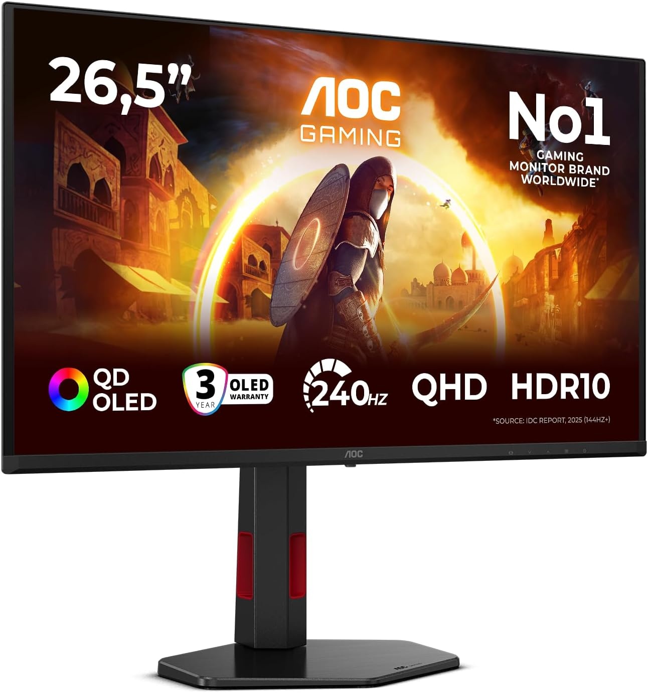67,3 cm (26,5″), WQHD / 2560 x 1440, 240 Hz, 0,03ms, 1500000:1, 400 cd/m², 178°/178°, Sijajni, 2x HDMI, 1x DisplayPort, 2x USB, 1x Audio, 1x USB-B