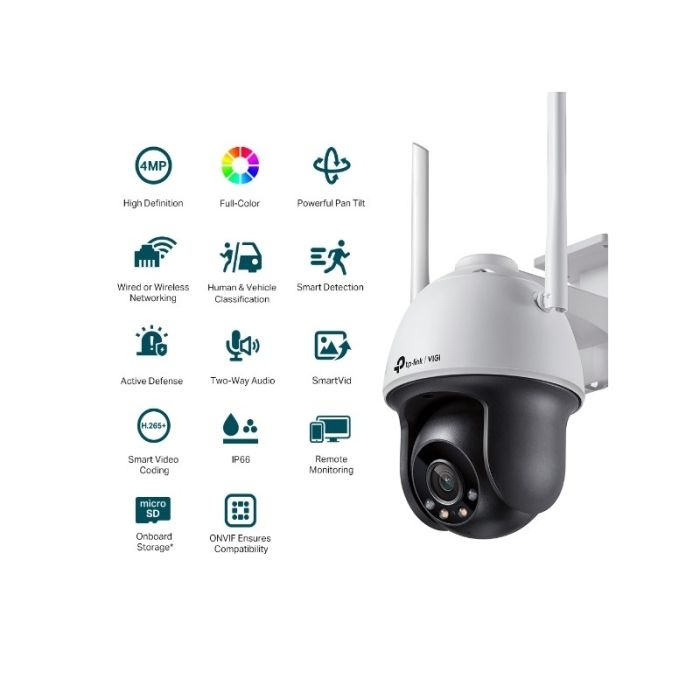 TP-LINK VIGI 4MP zunanja Full-Color Wi-Fi Pan Tilt mrežna kamera (do 2560X1440 H.265+ 30fps) - slika 2