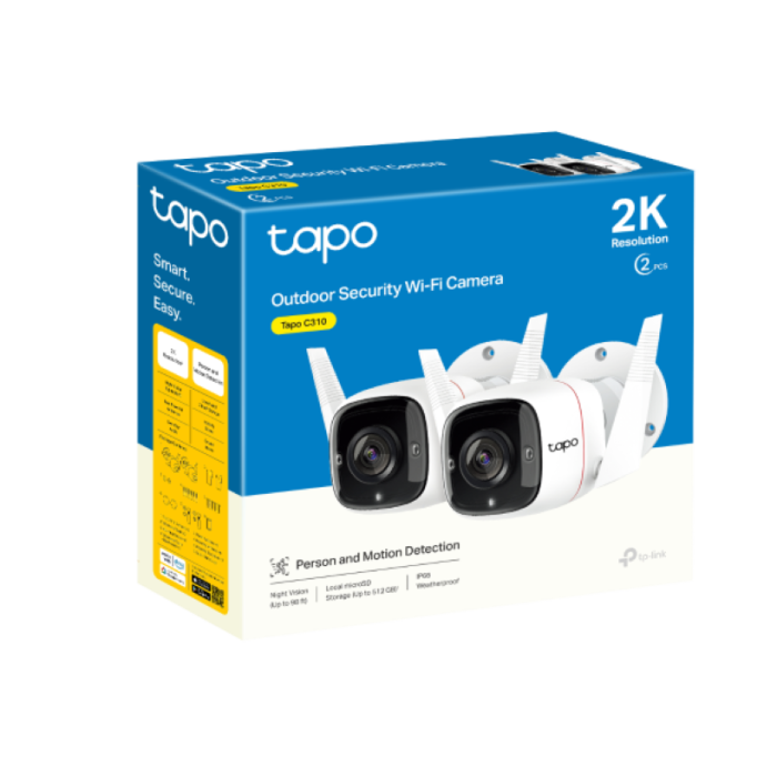 TP-link zunanja Wi-Fi varnostna kamera Tapo C310P2 V2 - set 2kom - slika 3