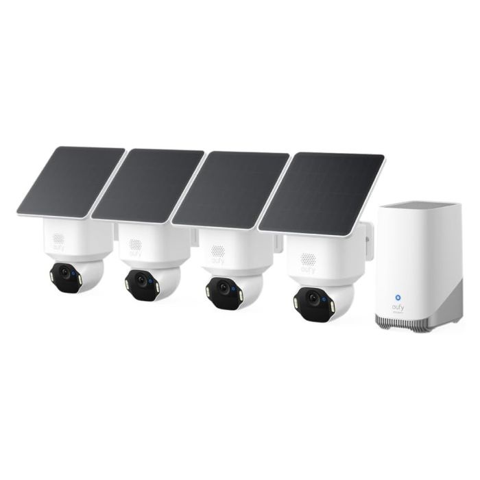 Anker Eufy Security SoloCam E42 komplet 4 kamer + HomeBase 3 baza + 4 solarni paneli | E-specialisti.si