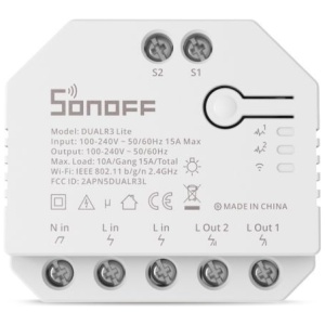 SONOFF pametno stikalo Wi-Fi 2-kanalni, nadzor motorja za rolete DUAL3LITE | E-specialisti.si