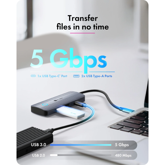 IcyBox IB-DK4081-SO Travel Docking USB-C priklopna postaja - slika 2