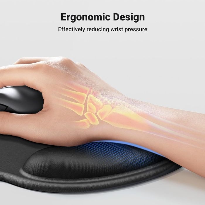 Ugreen ergonomska podloga za miško z naslonom za zapestje - črna - slika 4