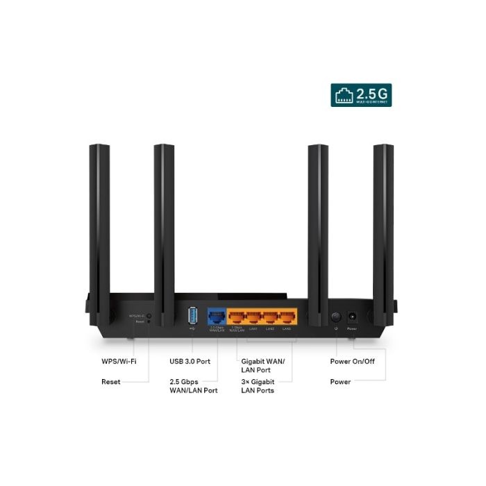 TP-LINK usmerjevalnik Archer AX55 PRO AX3000 Dual Band Gigabit usmerjevalnik Wi-Fi 6, 2.5G Port - slika 3