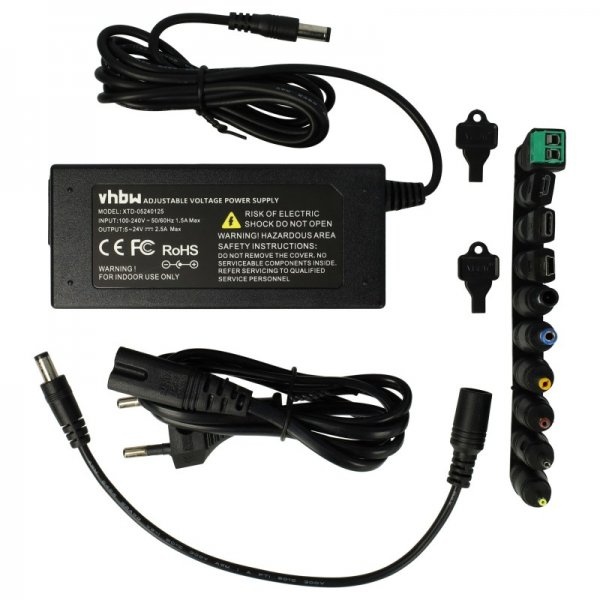 Polnilec za prenosnike, univerzalni, 60W / 5V-24V - slika 3
