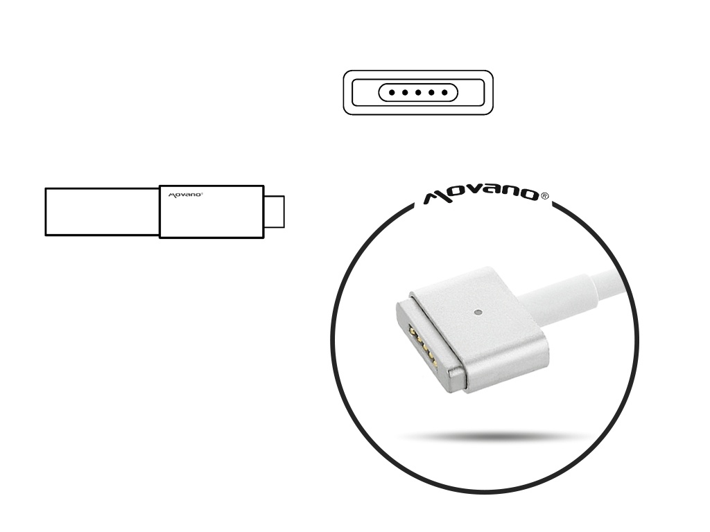 Polnilec za Apple Macbook 85W MagSafe2 - slika 6
