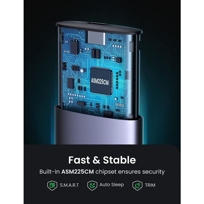 Ugreen M.2 NVMe SSD USB B-Key & M+B Key ohišje za disk - slika 3