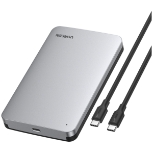 Ugreen 2.5 SATA ohišje za disk srebrn - box