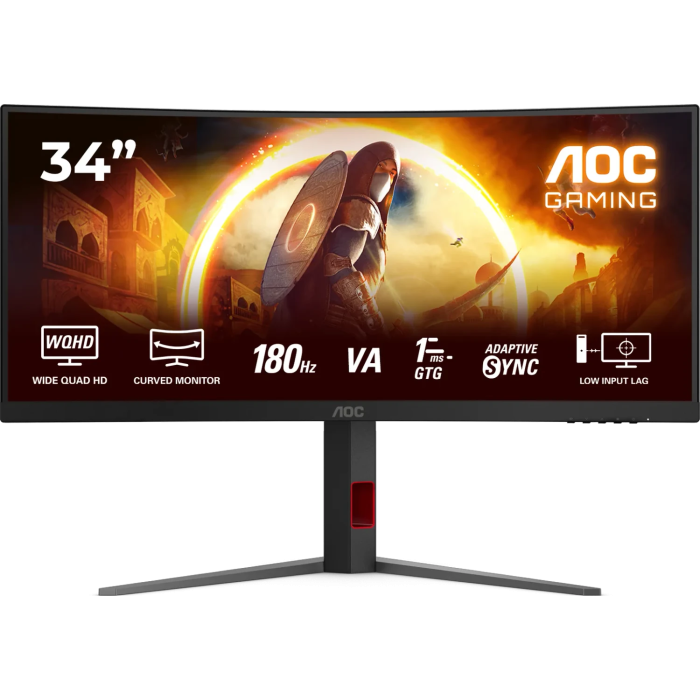 AOC Gaming CU34G4 34" WQHD 3440 x 1440 1ms 180Hz HDR10 ukrivljen monitor