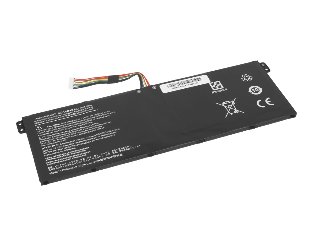 Baterija za Acer Aspire E3-111 / ES1-511/ V3-111, AC14B18J, 3600 mAh - slika 2
