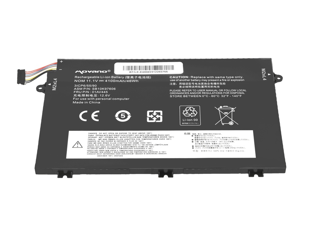 Baterija za Lenovo ThinkPad E485 / E490 / E590, 01AV445, 4100 mAh - slika 3