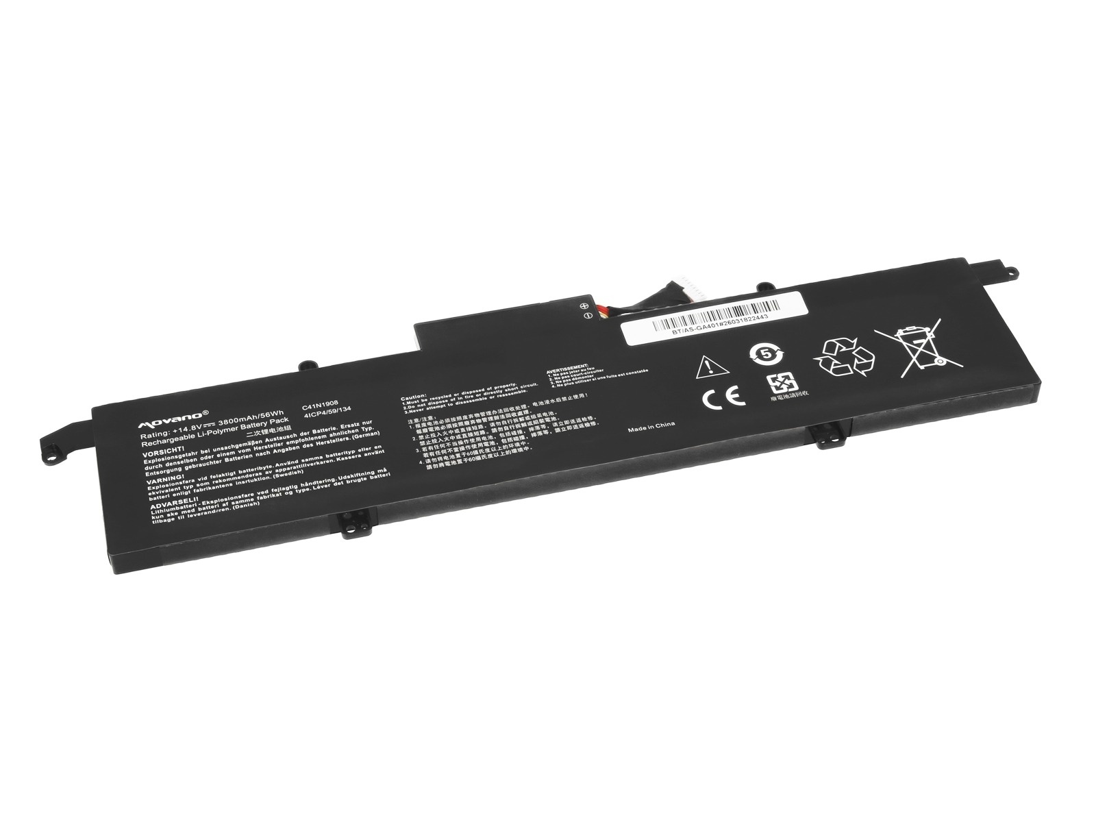 Baterija za Asus ROG Zephyrus G14, C41N1908, 3800 mAh - slika 3