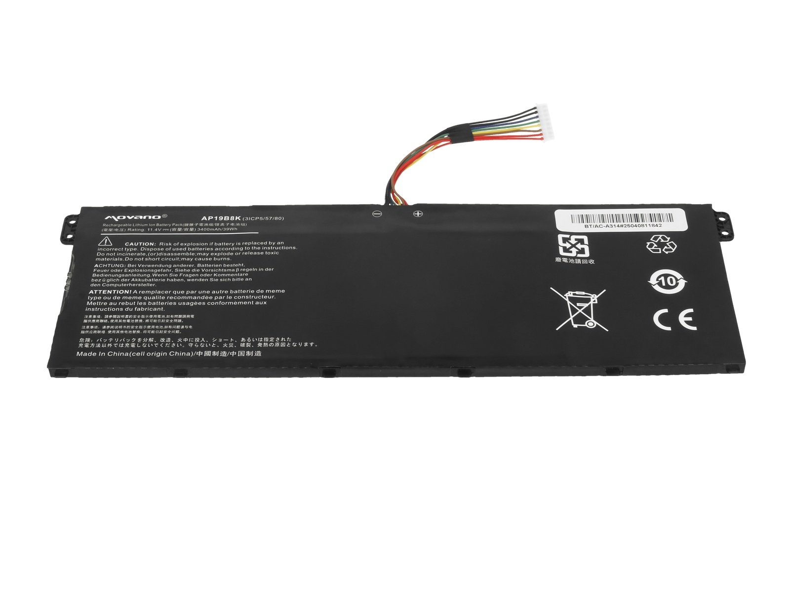 Baterija za Acer Aspire 3 A314 / A315 / A514, AP19B8K, 3400 mAh - slika 3