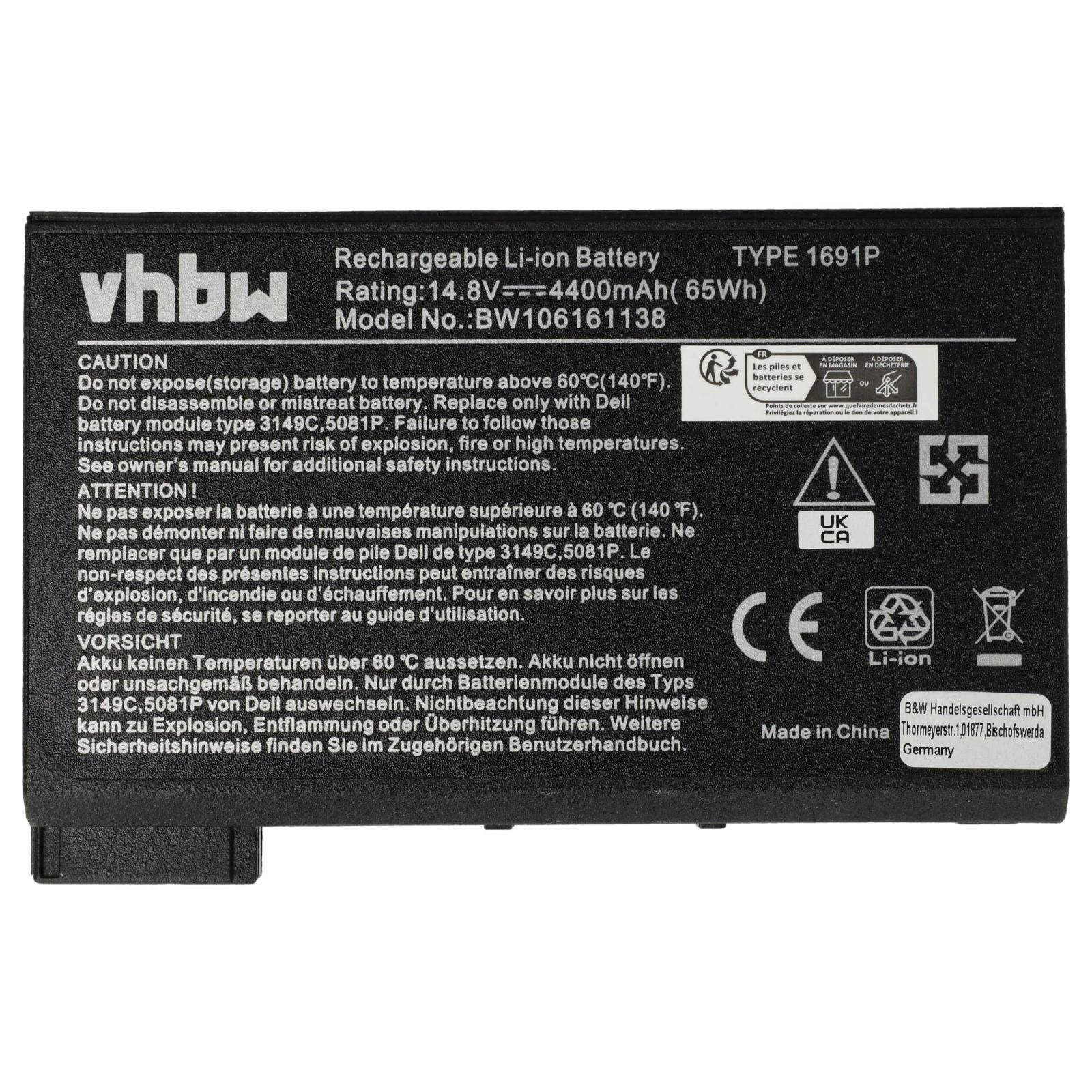 Baterija za Dell Inspiron 2100 / 4000 / 8000, 4400 mAh - slika 4
