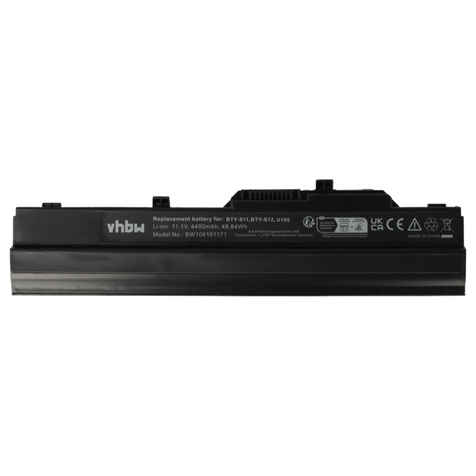 Baterija za Medion Akoya E1210 / MSI Wind U100 / LG X110, črna, 4400 mAh - slika 4
