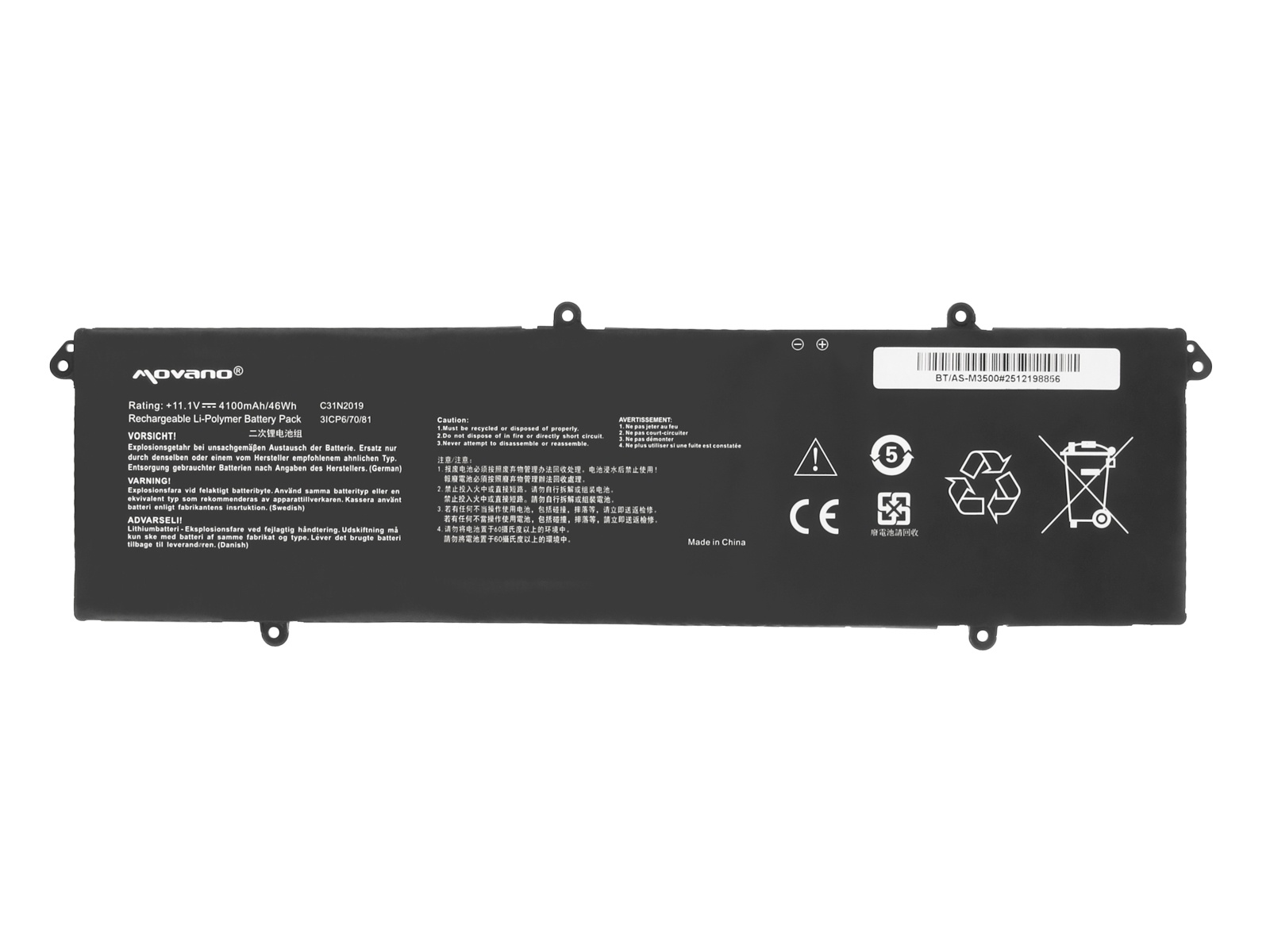 Baterija za Asus VivoBook Pro 14 / Pro 14X / Pro 15, C31N2019, 4100 mAh - slika 5