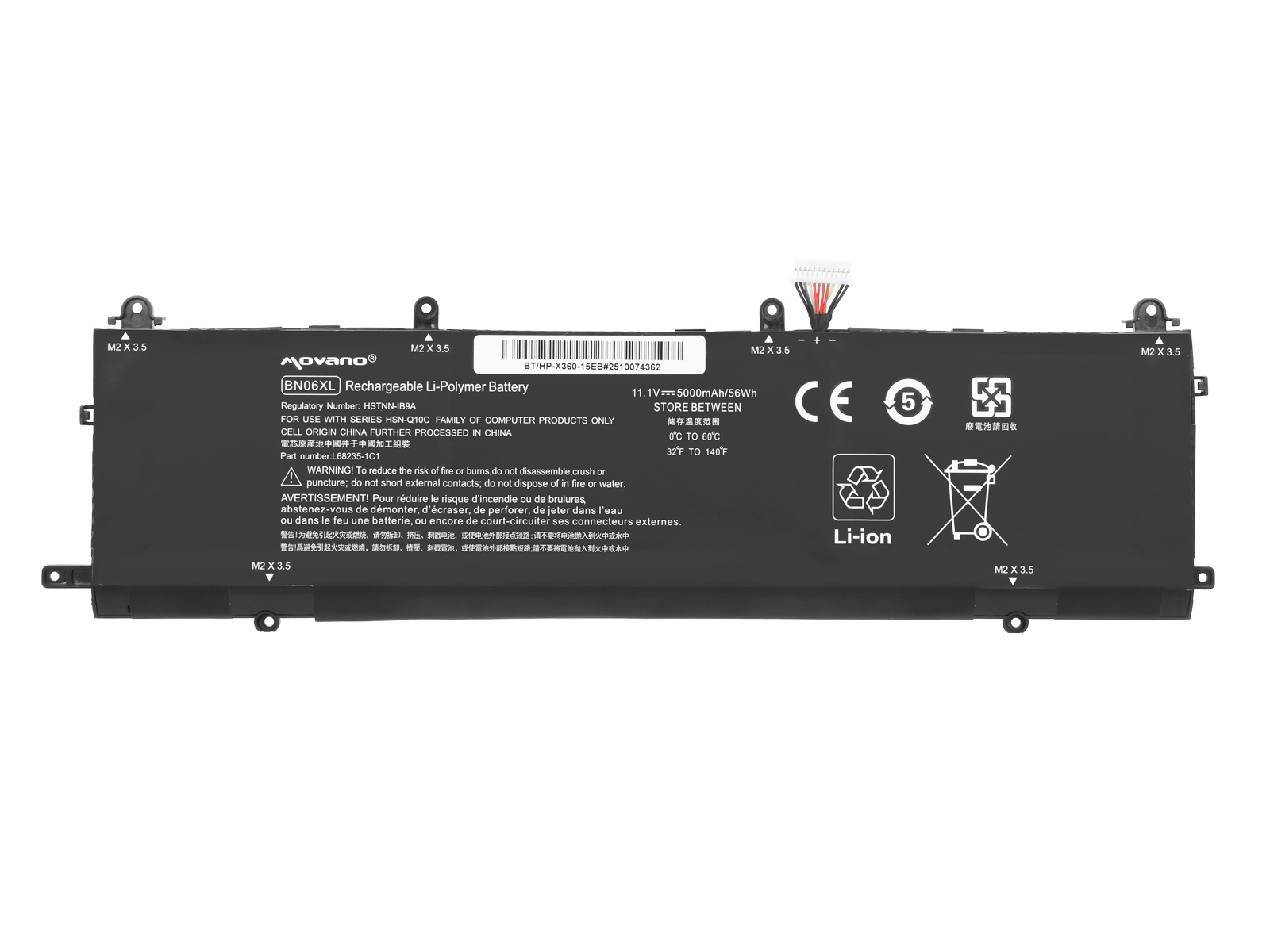Baterija za HP Spectre X360 15-EB, BN06XL, 5000 mAh - slika 5