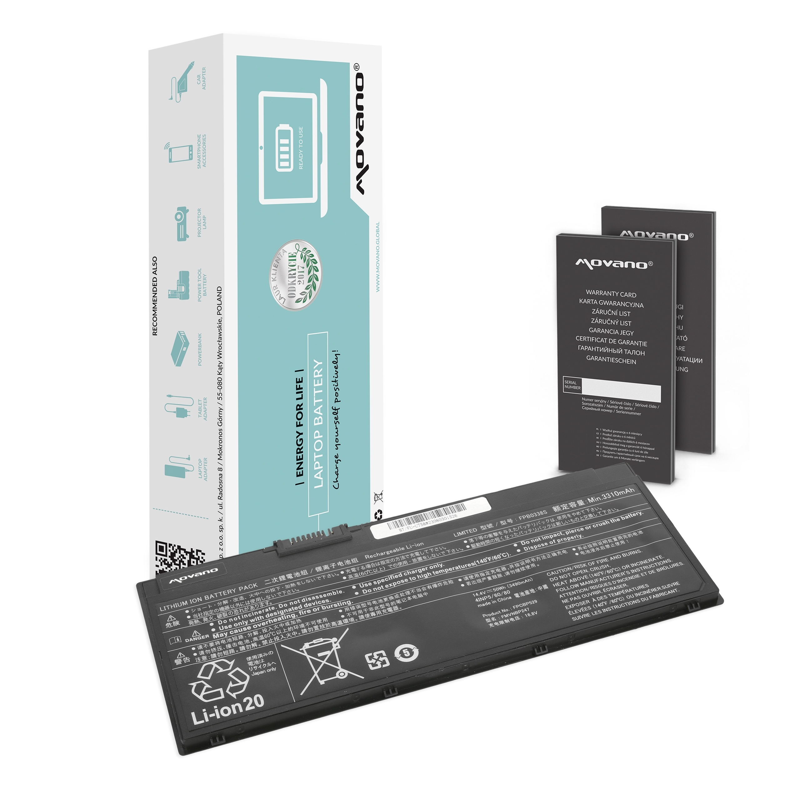 Baterija za Fujitsu Siemens Lifebook E548 / T938 / U758, 3490 mAh - slika 6