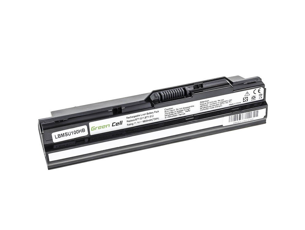 Baterija za Medion Akoya E1210 / MSI Wind U100 / LG X110, črna, 6600 mAh - slika 6