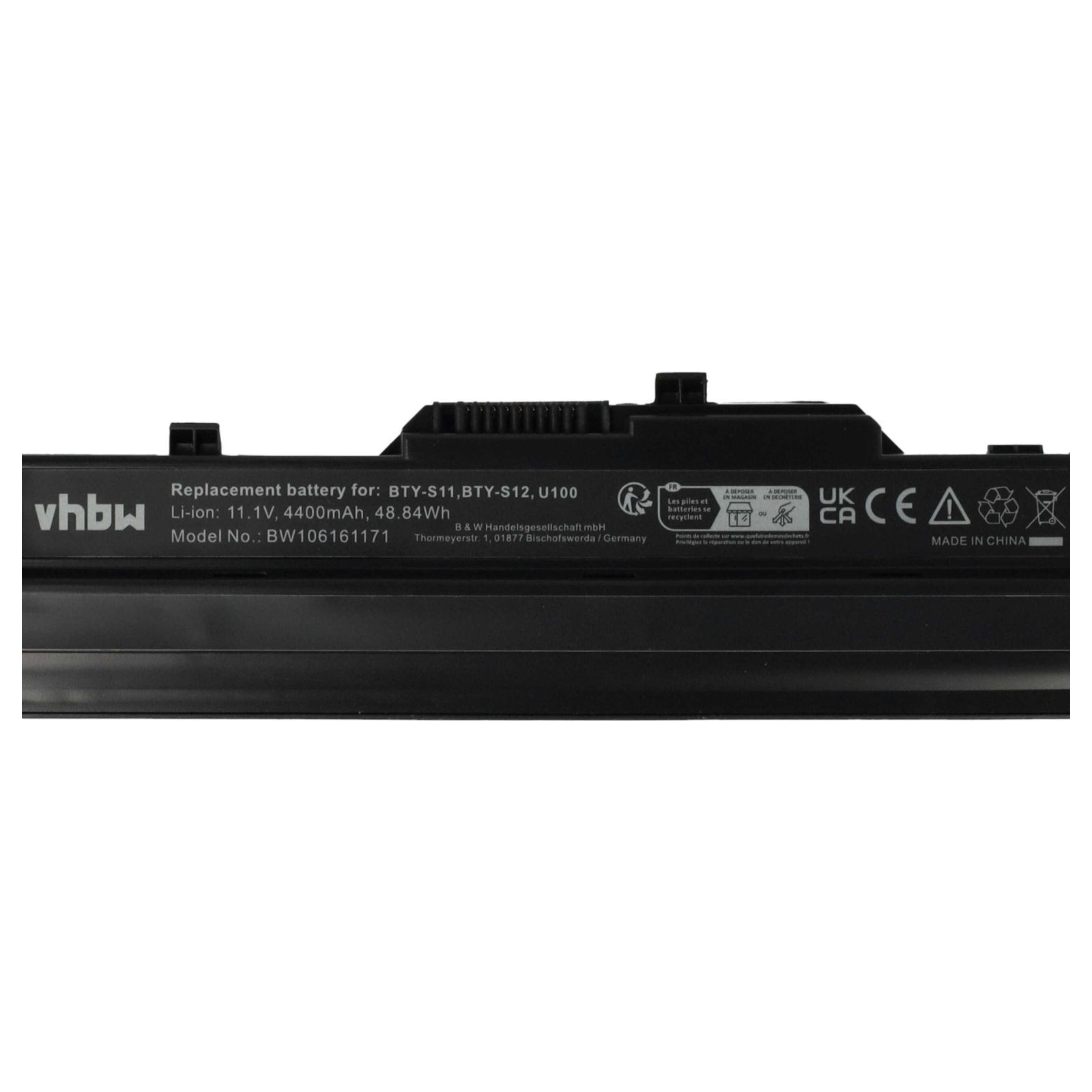 Baterija za Medion Akoya E1210 / MSI Wind U100 / LG X110, črna, 4400 mAh - slika 6