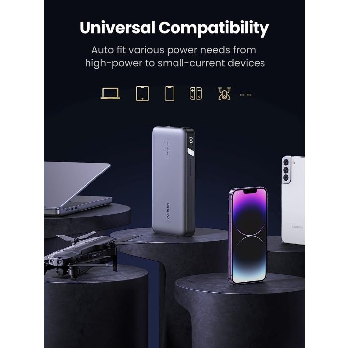 Ugreen 145W 25000mAh Prenosna baterija za prenosni računalnik s tremi vrati - slika 4