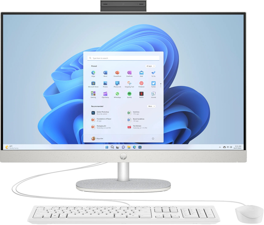 Intel Core i7-1355U (1,7 GHz), 8 GB DDR4-3200, SSD 512 GB M.2 PCIe NVMe, 68,6 cm (27″) FHD (1920x1080) Multi-Touch LED, Intel Iris Xe Graphics (IGP), HDMI, 1x USB-C (5Gbps), 2x USB-A 3.2 Gen1 (5Gbps), 2x USB-A 2.0, Wi-Fi 6, Bluetooth 5.3, Webcam, Wired Kbd., Microsoft Windows 10 Pro (64-bit)