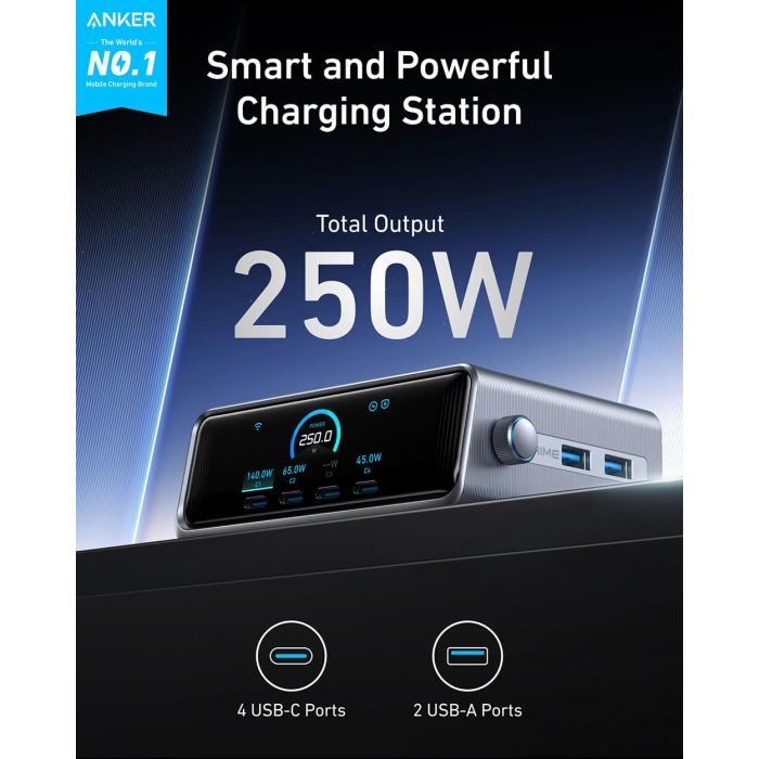 Anker Prime GaN namizni polnilec 250W - slika 2