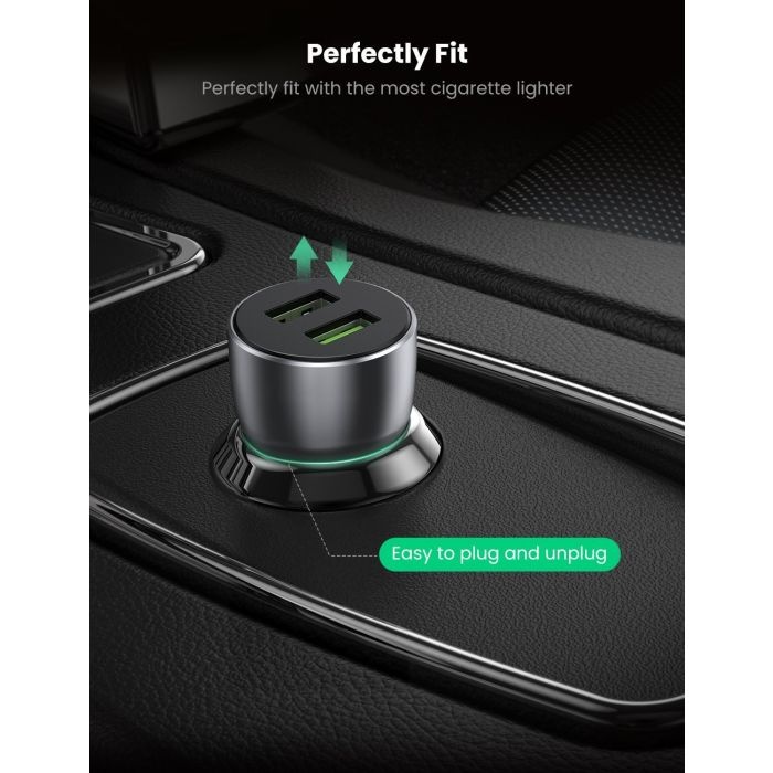 Ugreen avtopolnilec 2xUSB QC 3.0 36W 10144 - box - slika 4
