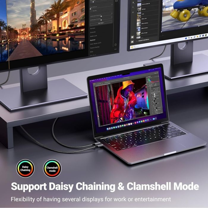 Ugreen kabel USB C v DisplayPort 1.4 8K@60Hz 4K@240Hz, 2M - slika 3