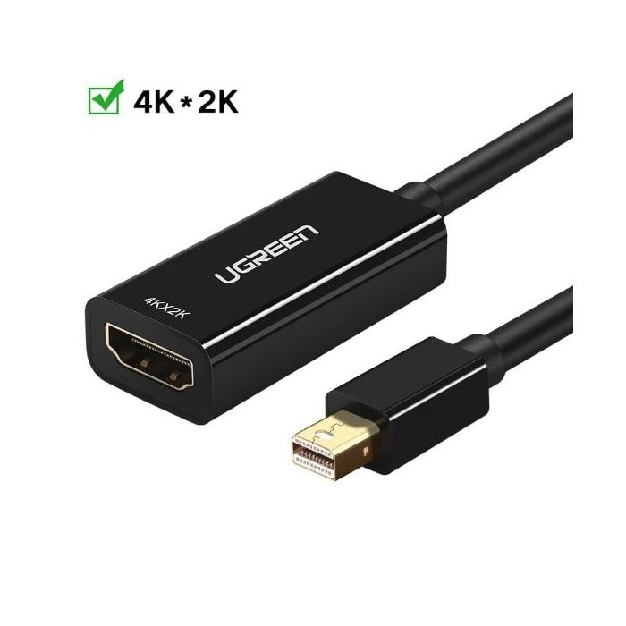 Ugreen Mini DisplayPort na HDMI (Ž) 4K adapter črn - box - slika 3