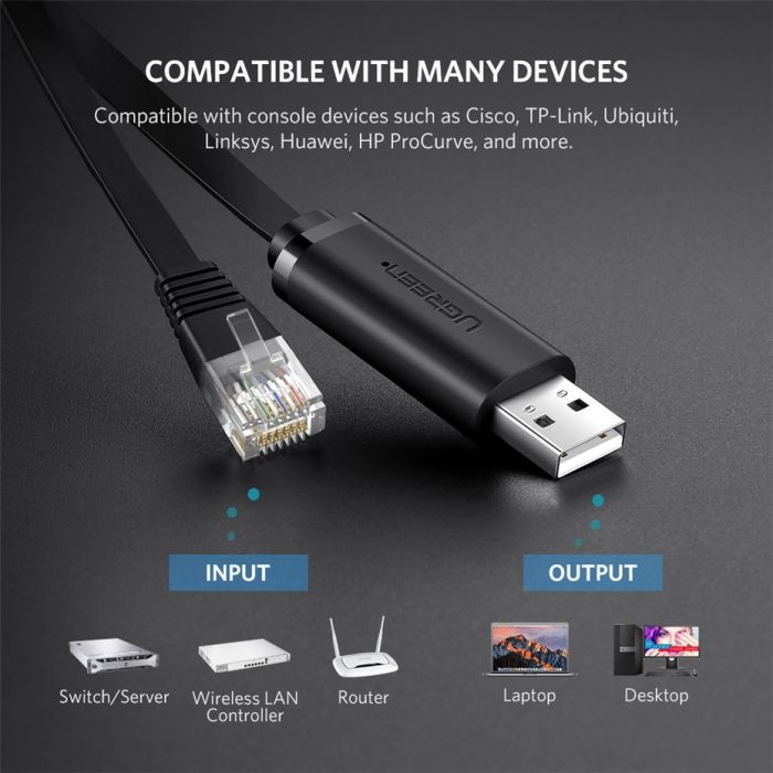 UGREEN USB-A na RJ45 konzolni kabel 1.5m - box - slika 4