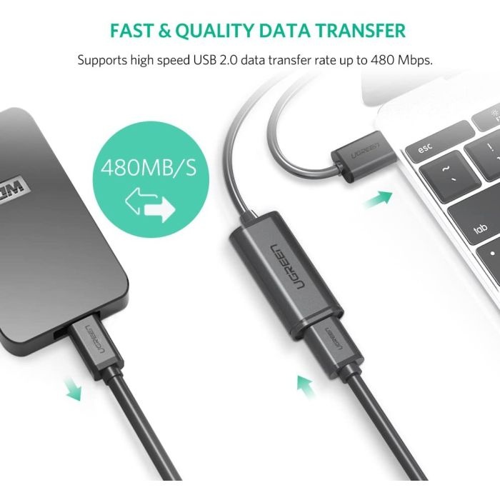 Ugreen podaljšek USB 2.0 Active z ojačevalcem signala 10m - box - slika 4