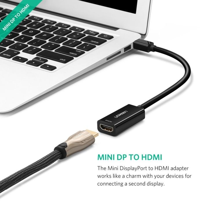 Ugreen Mini DisplayPort na HDMI (Ž) 4K adapter črn - box - slika 4