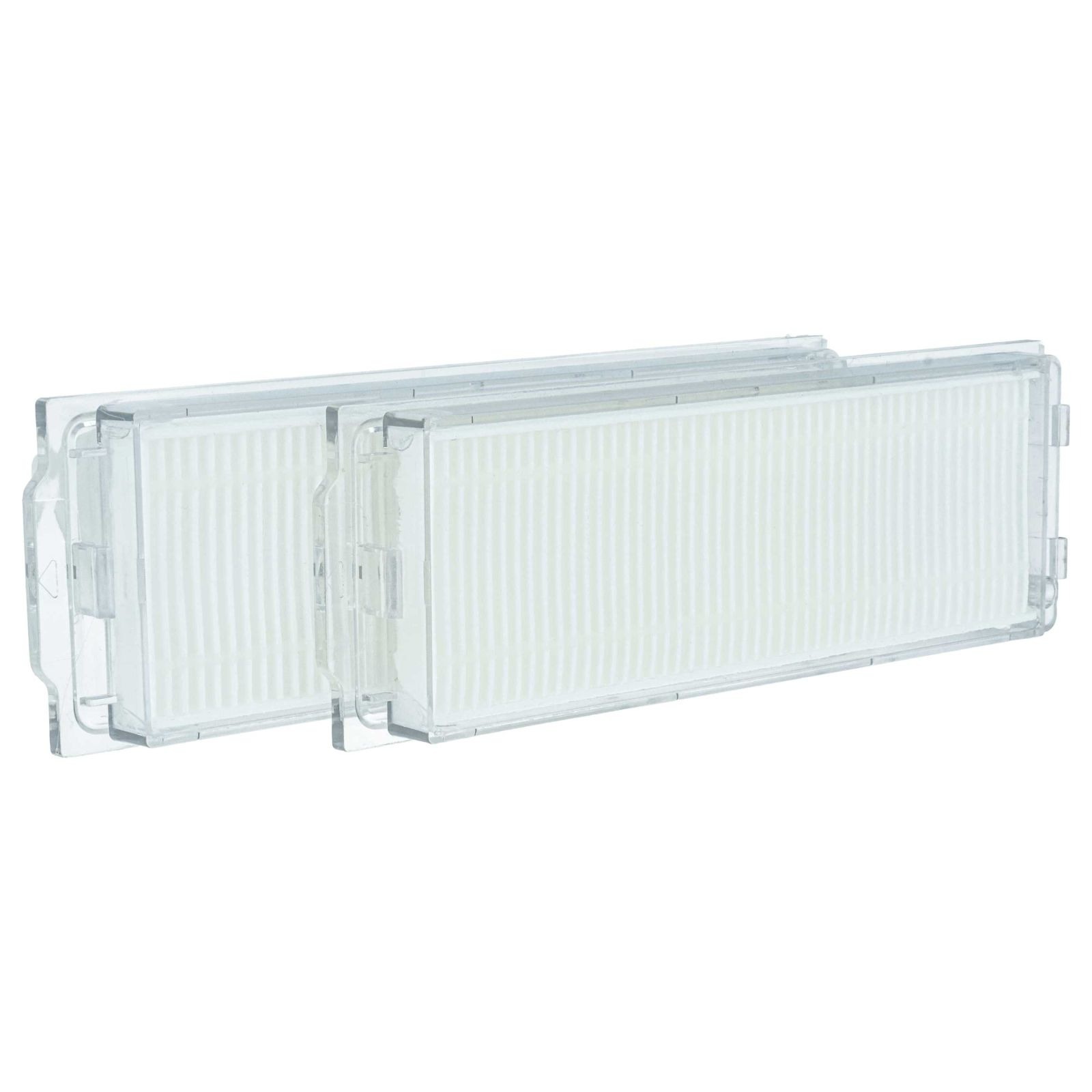 Komplet nadomestnih HEPA protialergijskih filtrov za robotske sesalnike Xiaomi.Vsebina kompleta:2 x HEPA filter za fine prašne delce (14,2 cm x 5,2 cm x 2,5 cm)Primerno za:Xiaomi:Mi Robot Vacuum Mop 2 Lite, MJSTLMi Robot Vacuum Mop 2 Pro Black, Mi Robot Vacuum Mop 2 Pro White, MJST1SHWLastnosti:Proizvajalec: VHBWBarva: bela