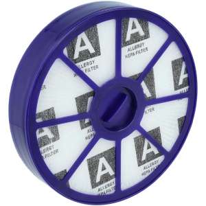 <p>Nadomestni HEPA protialergijski filter za robotske sesalnike Dyson.</p><p><b>Vsebina kompleta:</b></p><ul><li>1 x HEPA filter</li></ul><br><b>Originalne oznake:</b><br><ul><li>900228-01<br></li></ul><br><p><b>Primerno za:</b></p>Dyson:&nbsp;<br><ul><li>DC04, DC05, DC08, DC19, DC20, DC21, DC29</li></ul><br><br><b>Lastnosti:</b><ul><li>Proizvajalec: VHBW</li><li>Barva: vijolična</li></ul><br>
