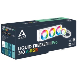 ARCTIC LIQUID FREEZER III PRO 360mm A-RGB vodno hlajenje za INTEL/AMD procesorje (bel)