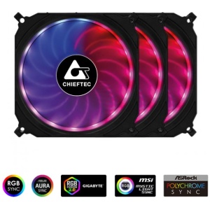Chieftec TORNADO set RGB ventilatorjev (3x120mm)