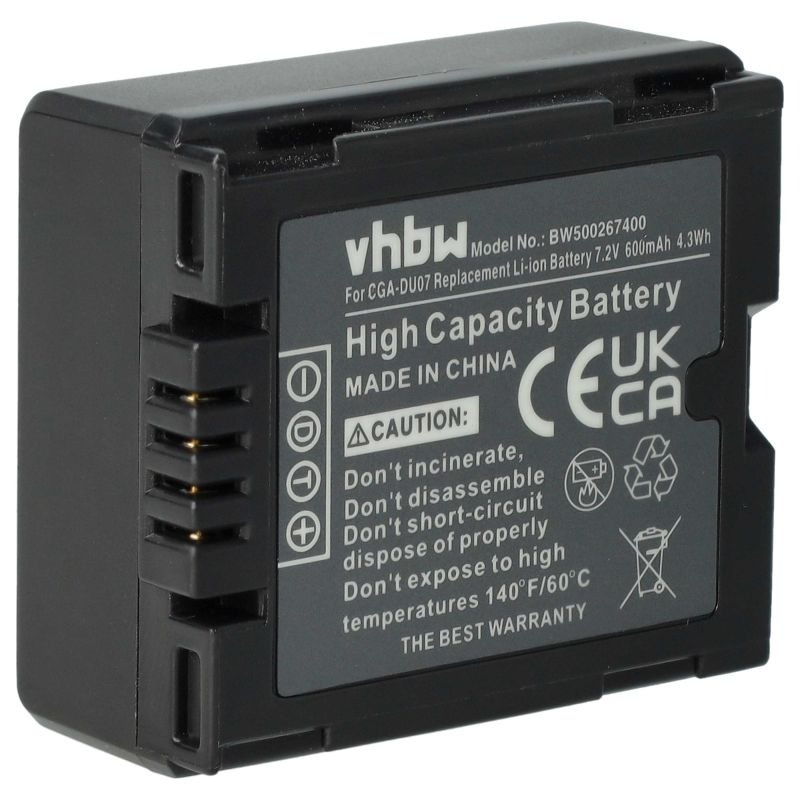 Baterija CGA-DU14 / CGA-DU21 za Panasonic NV-GS10 / PV-GS50 / VDR-M30, 600 mAh - slika 2