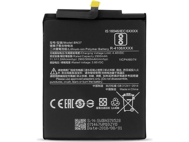 Baterija za Xiaomi Redmi 6A, BN37, originalna, 3000 mAh - slika 2
