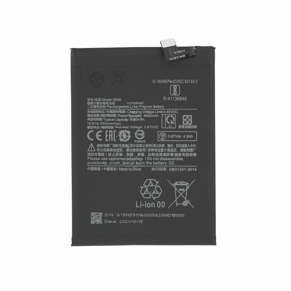 Baterija za Xiaomi Redmi Note 10 4G / Redmi Note 10S, BN59, 5000 mAh - slika 2